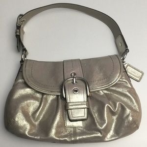 Coach silver/gold Soho handbag, purse.